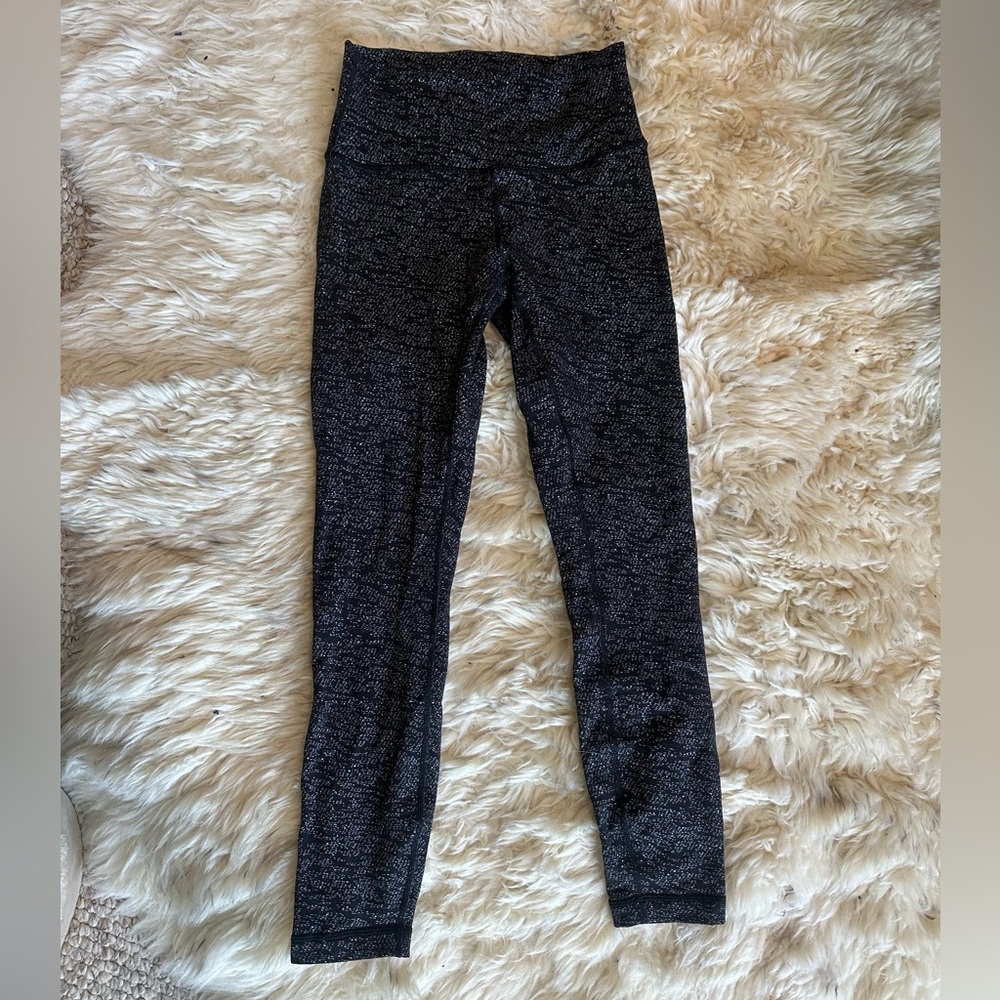 Lululemon Athletica Black Leggings with White Speckling